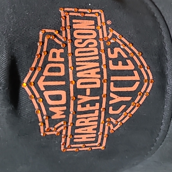 HARLEY DAVIDSON RHINESTONES BAR & SHIELD LOGO HAT - Picture 9 of 11